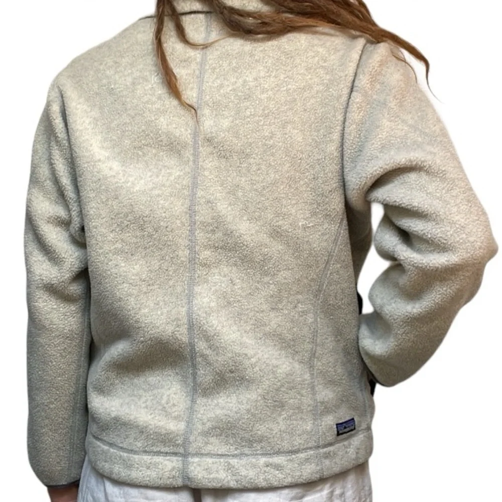 Vintage Patagonia Synchilla Made in USA Full Zip Fleece Jacket Granola Oat L
